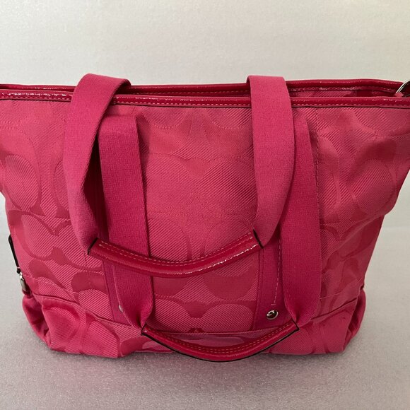 COACH Hot Pink Kyra Daisy Signature Tote F18844 - Picture 2 of 5
